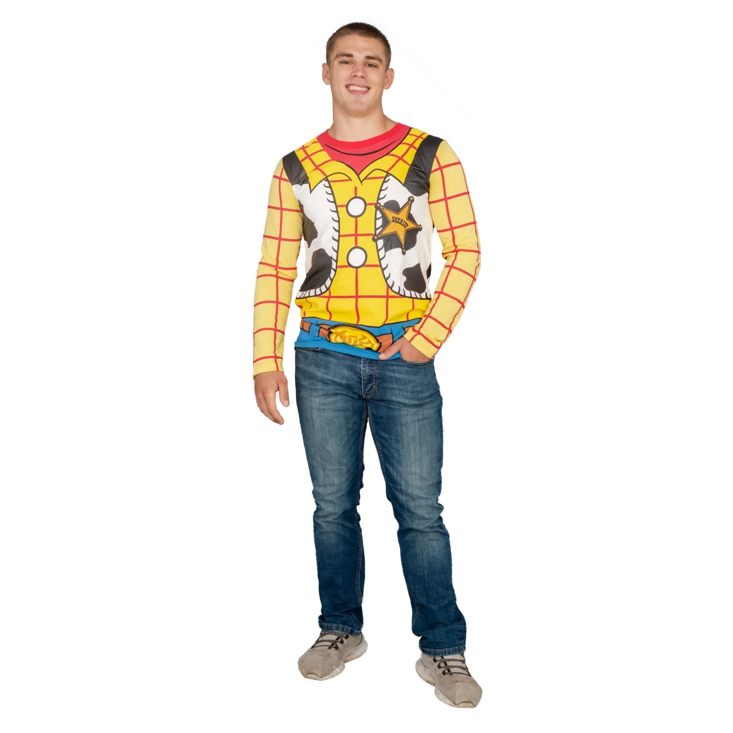 Toy Story Sheriff Adult Long Sleeve Costume T-shirt - Image 4