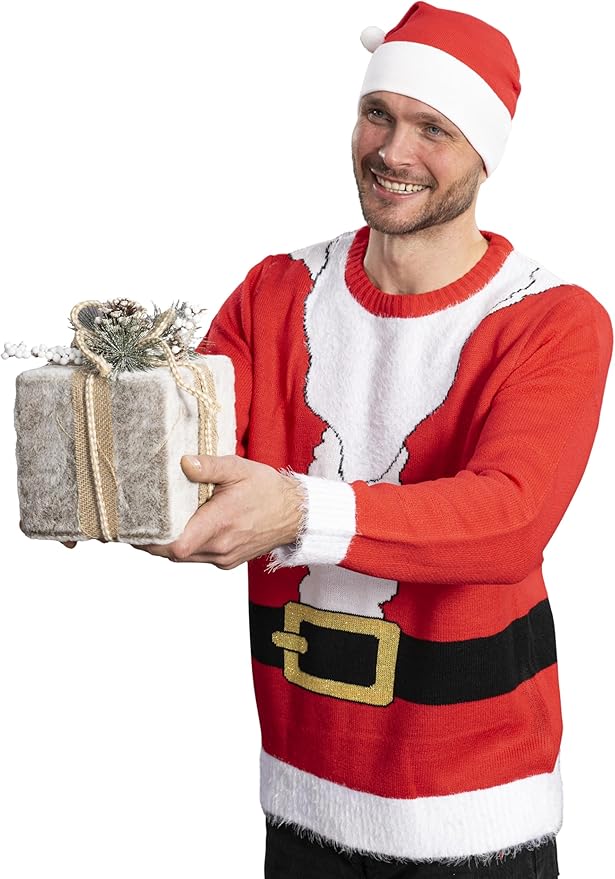 I Am the Santa Claus Knitted Ugly Christmas Sweater - Image 2