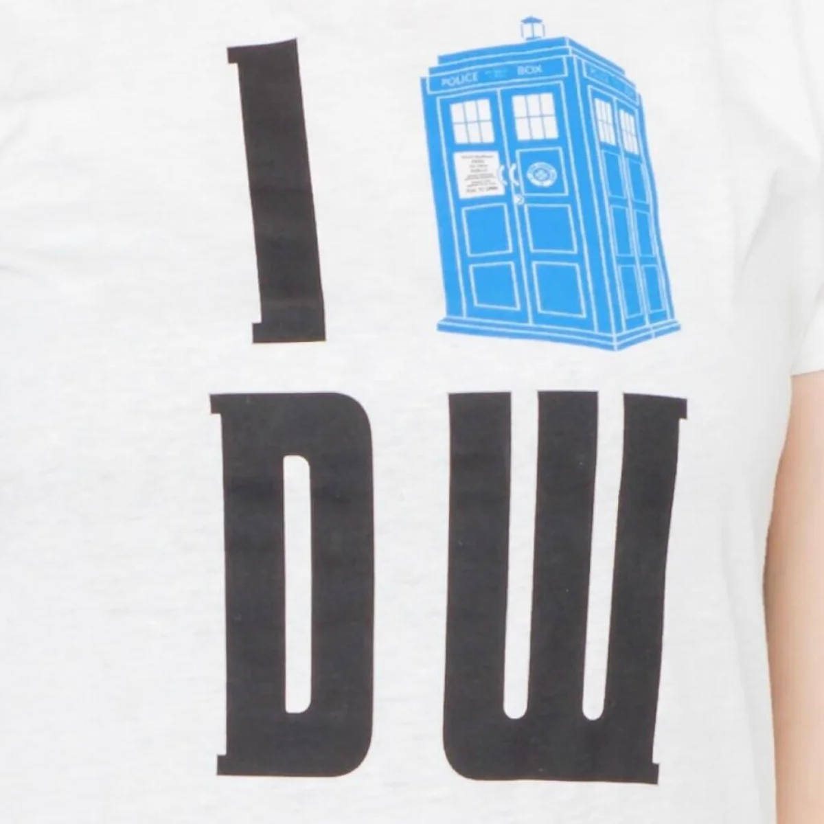 I Heart (Tardis) DW T-shirt - Image 3