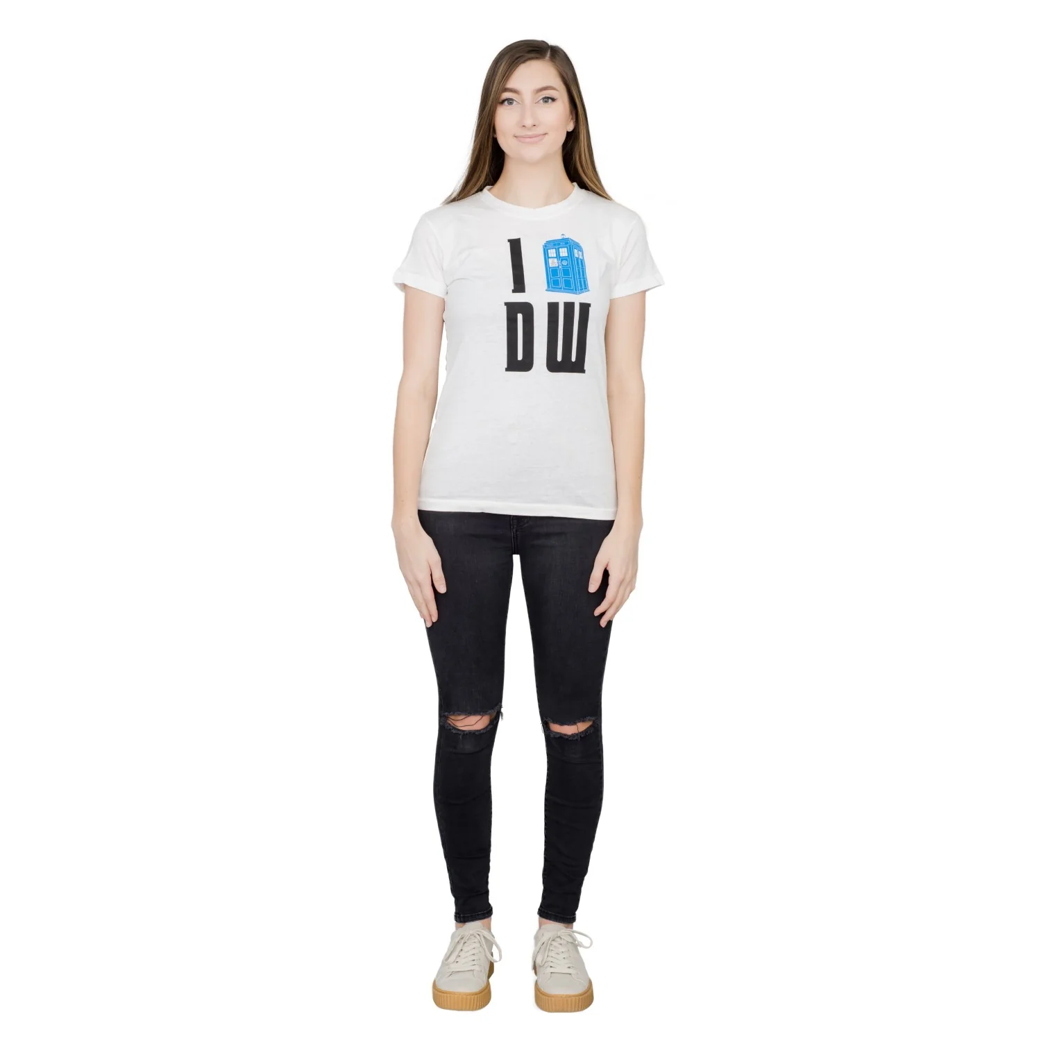 I Heart (Tardis) DW T-shirt - Image 4
