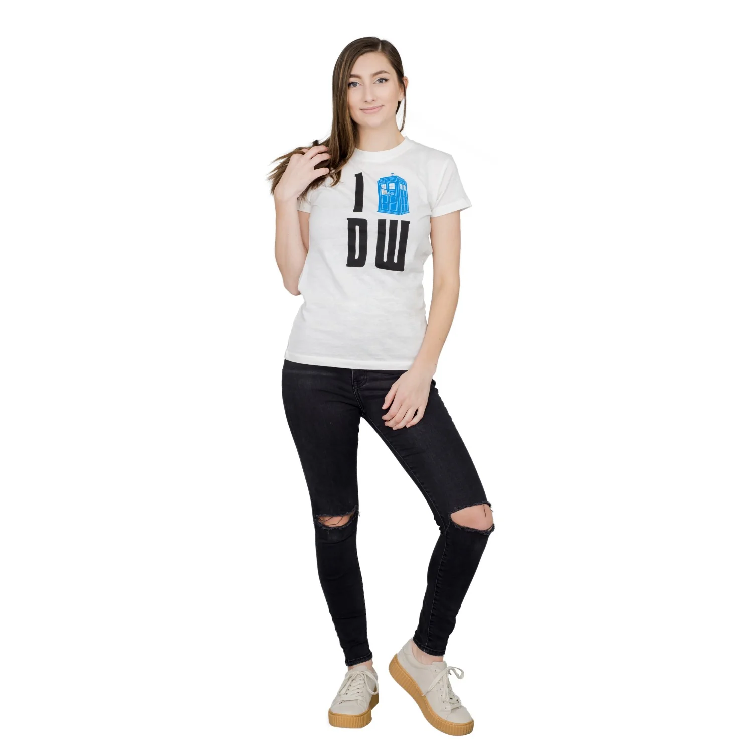 I Heart (Tardis) DW T-shirt - Image 5