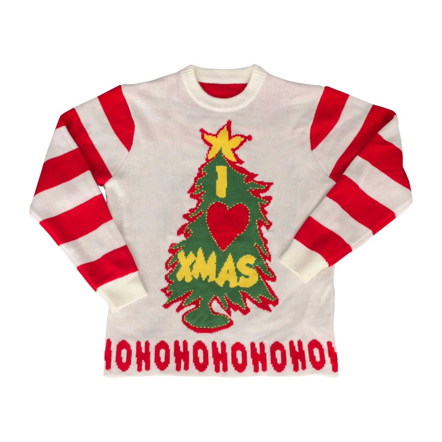 I Love Xmas Light Up and Bells Christmas Sweater - Image 7