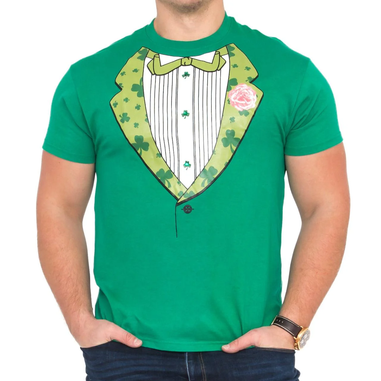 Irish Tuxedo St. Patrick's Day Rhinestones T-shirt
