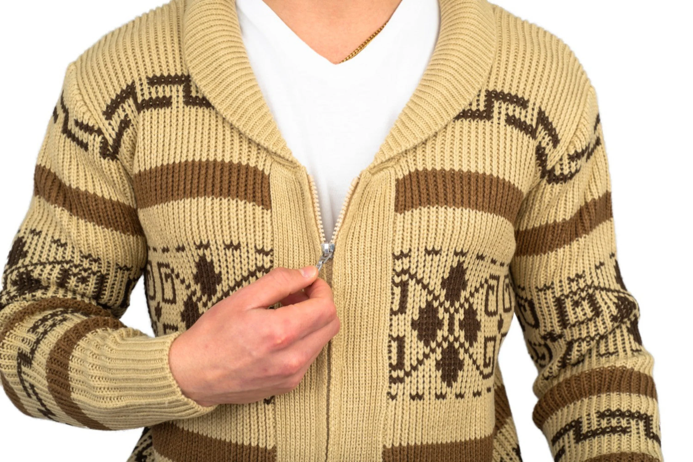 Jeffrey The Dude Zip Up Halloween Cosplay Costume Cardigan Sweater - Image 6