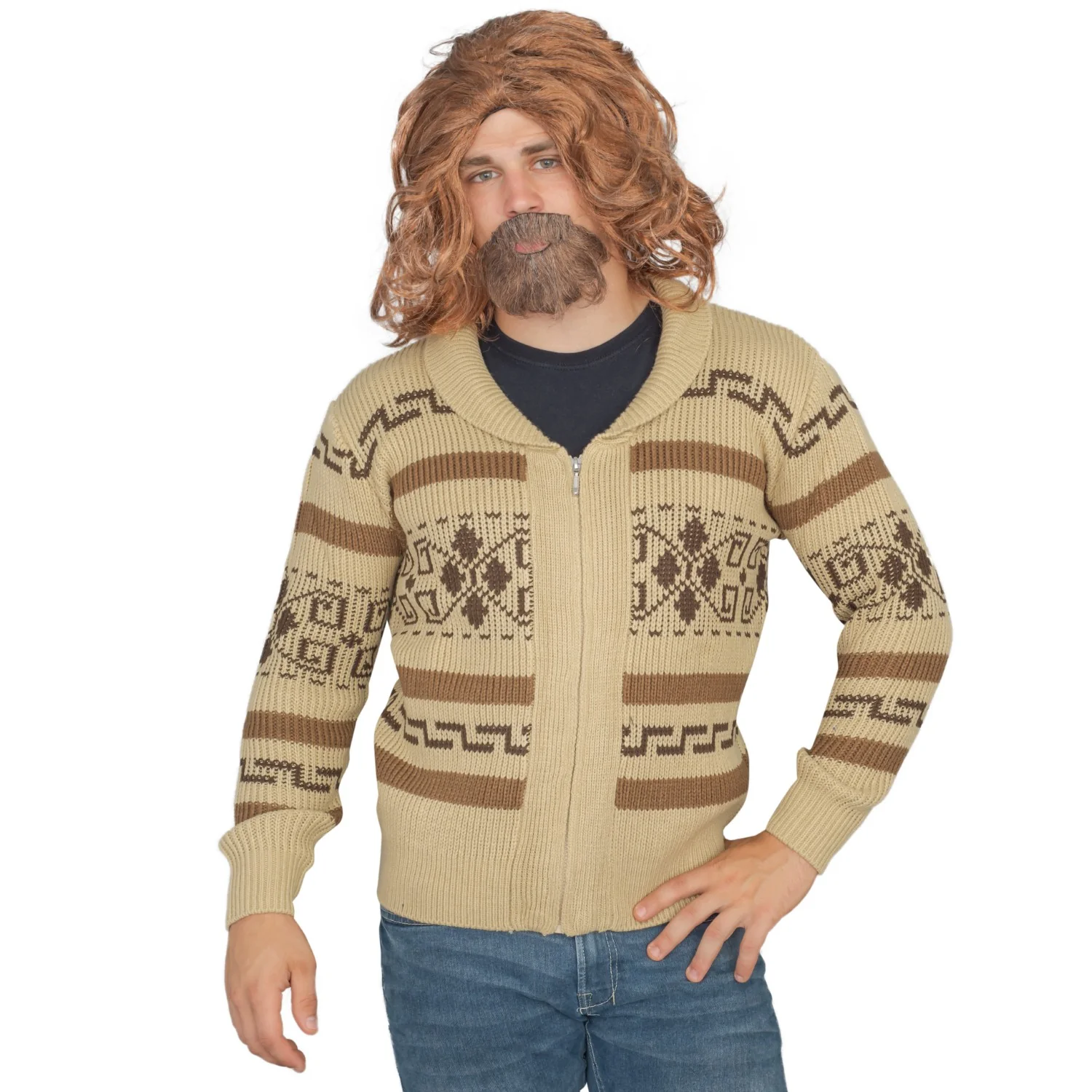 Jeffrey The Dude Zip Up Halloween Cosplay Costume Cardigan Sweater - Image 7