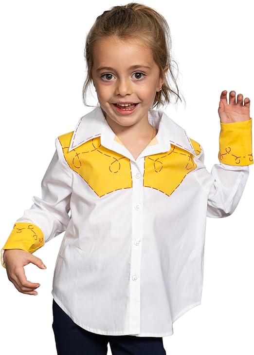 Jessie Cowgirl Kids Children Halloween Costume Cosplay Long Sleeve Button Up Shirt - Image 4