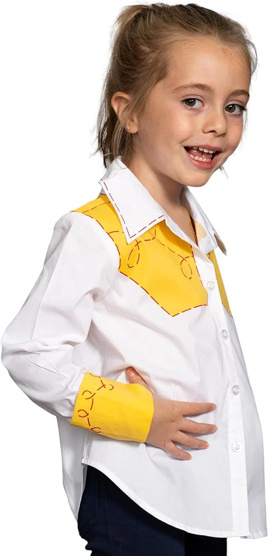 Jessie Cowgirl Kids Children Halloween Costume Cosplay Long Sleeve Button Up Shirt - Image 5