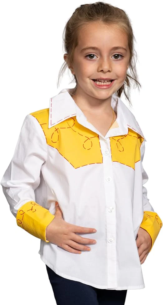 Jessie Cowgirl Kids Children Halloween Costume Cosplay Long Sleeve Button Up Shirt - Image 6