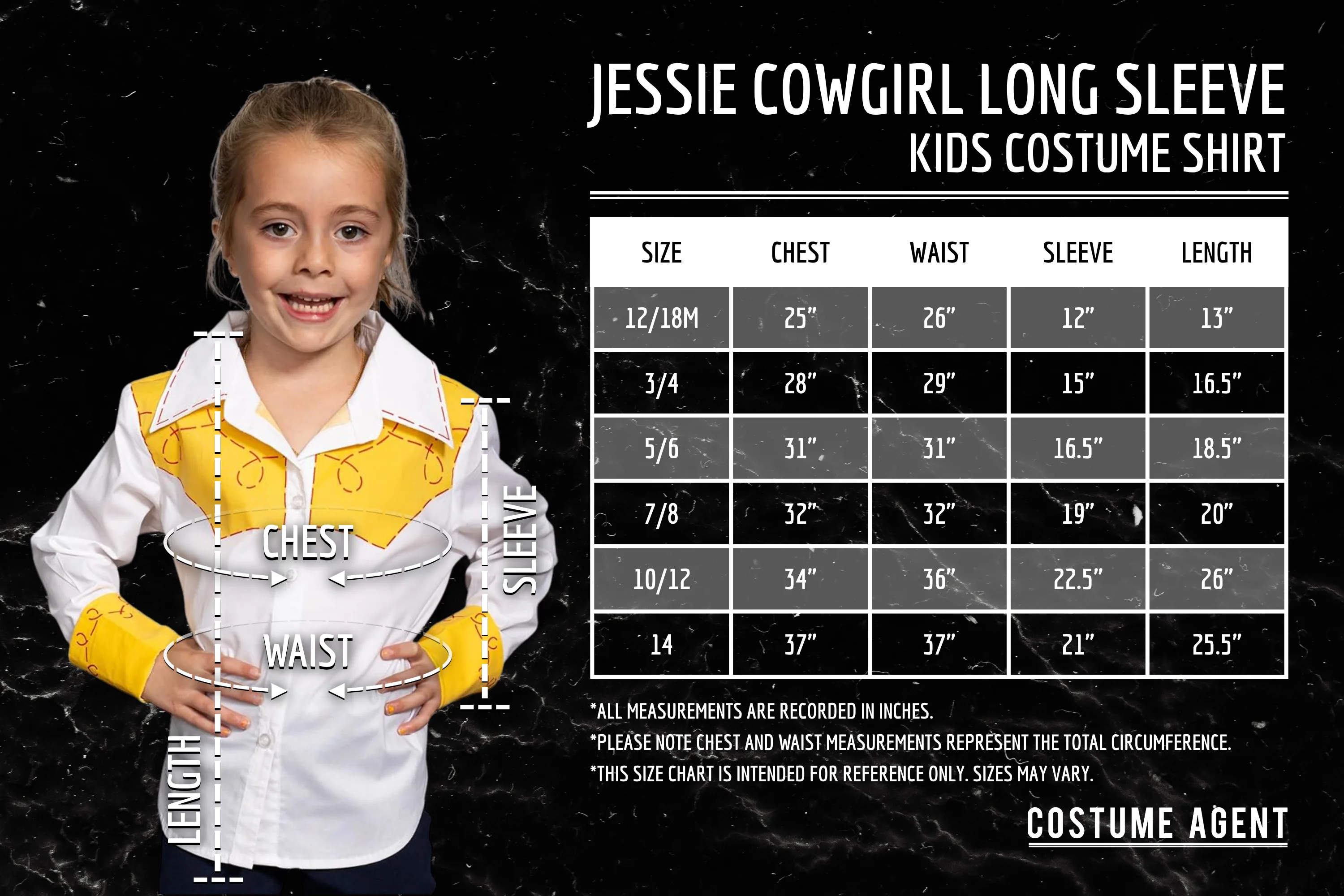 Jessie Cowgirl Kids Children Halloween Costume Cosplay Long Sleeve Button Up Shirt - Image 8