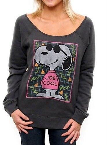 Joe Cool Off The Shoulder Fleece Long Sleeve Sweatshirt