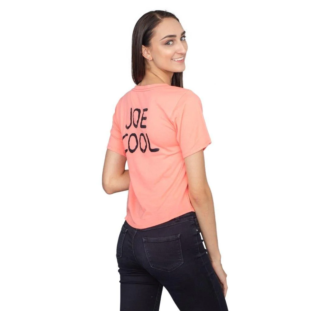 Joe Cool Snoopy Cropped Peach T-shirt - Image 3