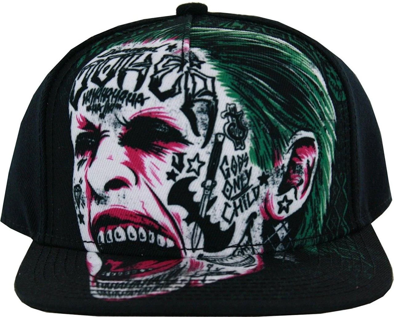 Joker Tattooed Face Snapback Hat