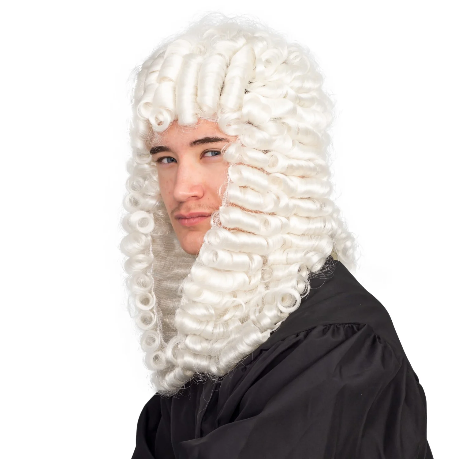 Judge Halloween Cosplay Costume Accessory White Deluxe Wig - Image 4