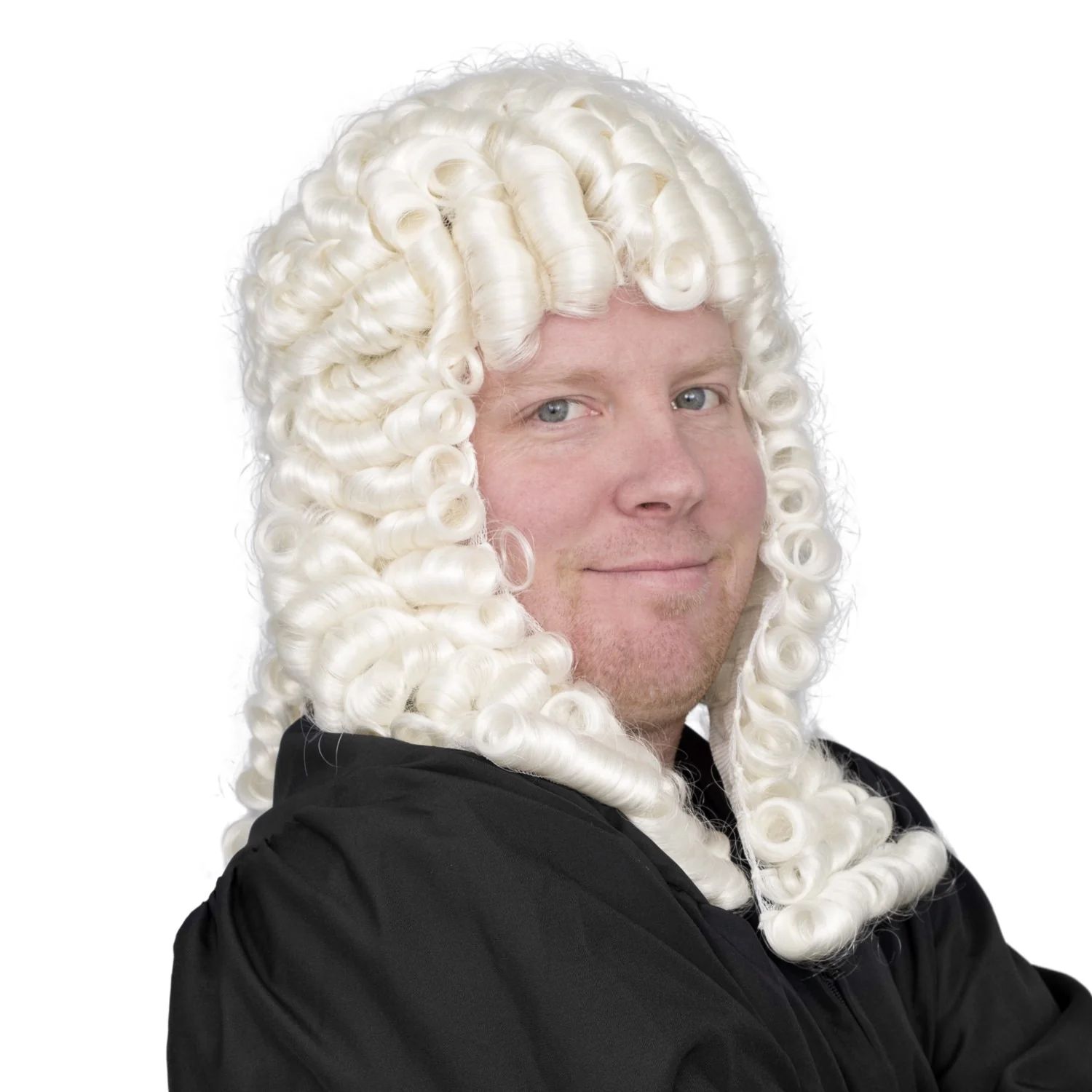 Judge Halloween Cosplay Costume Accessory White Deluxe Wig - Image 5
