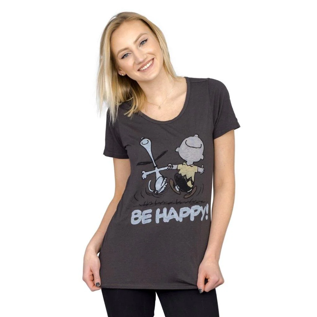 Junk Food Peanuts Be Happy T-Shirt - Image 2