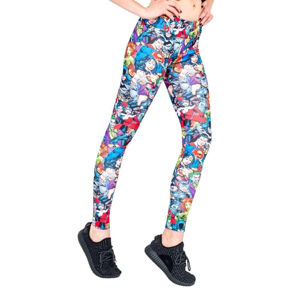 Justice League Mob Scene Leggings