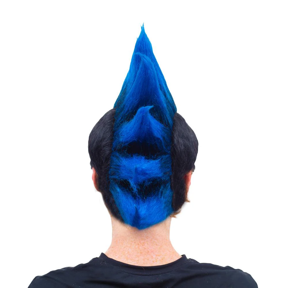 Karate Cobra Mohawk Halloween Costume Blue or Red Wig Cosplay - Image 5