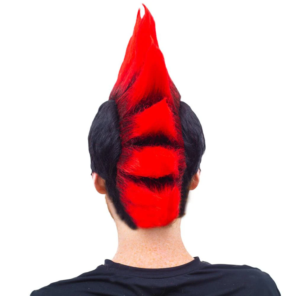 Karate Cobra Mohawk Halloween Costume Blue or Red Wig Cosplay - Image 6