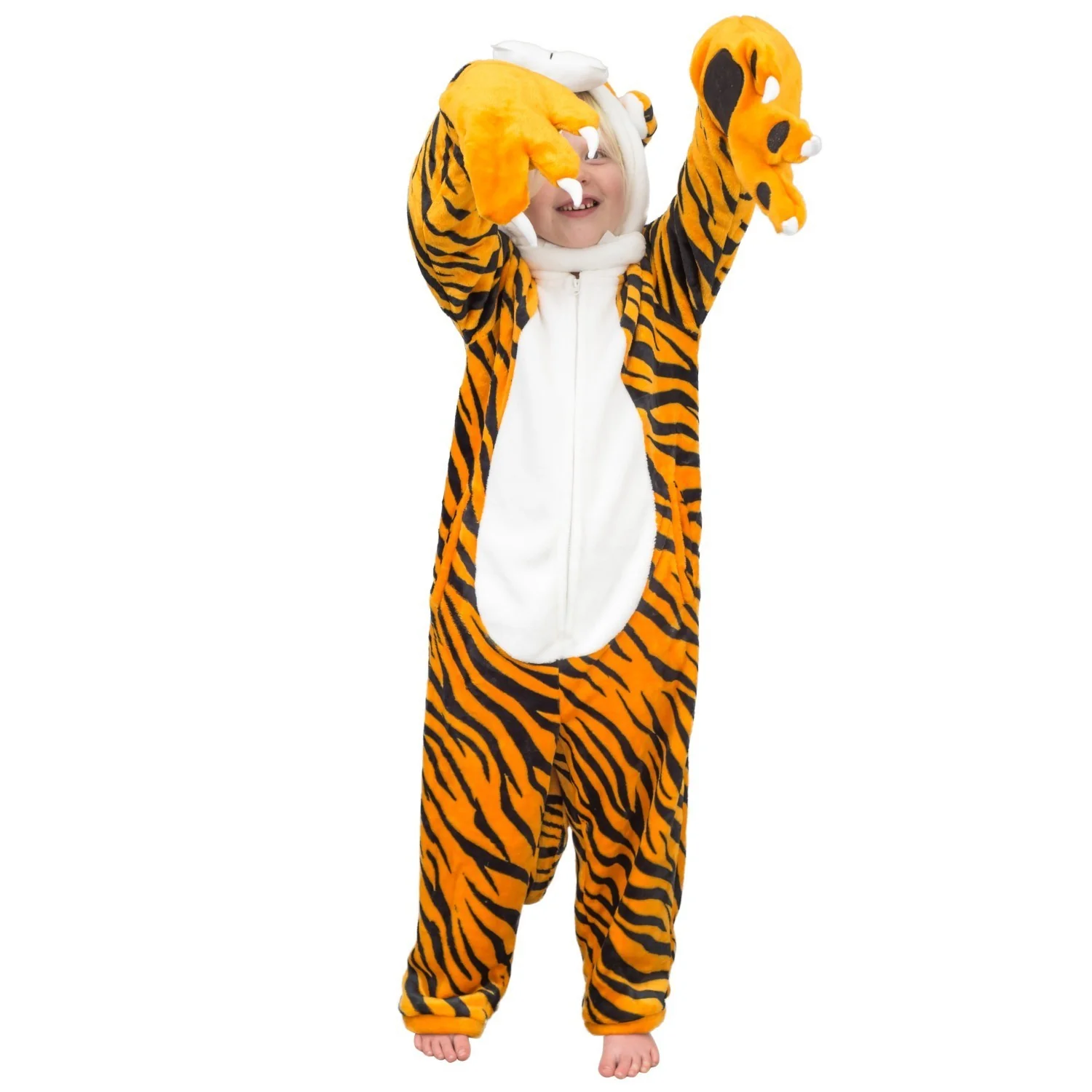 Kids Youth Child Tiger Halloween Cosplay Costume Flappy Suit - Image 6