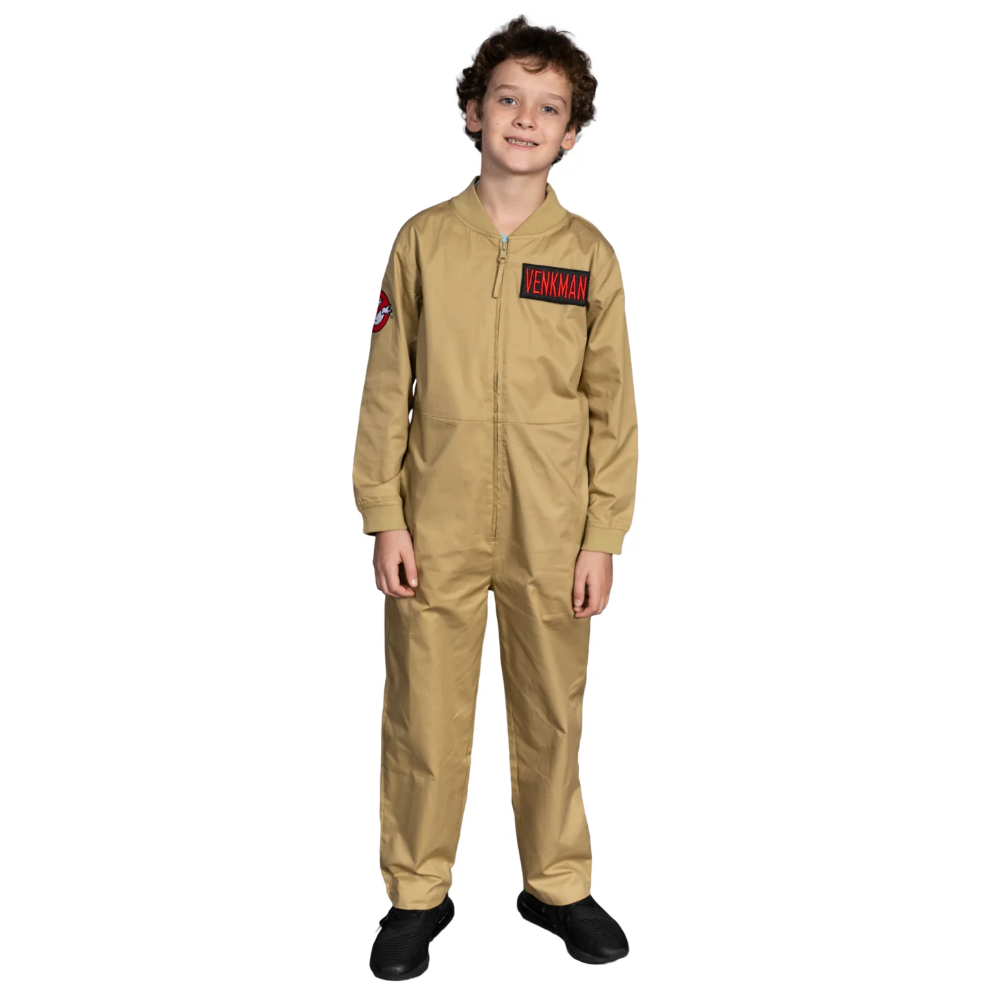 Kids Youth Ghostbusters Changeable Name Patches Halloween Cosplay Costume Jumpsuit