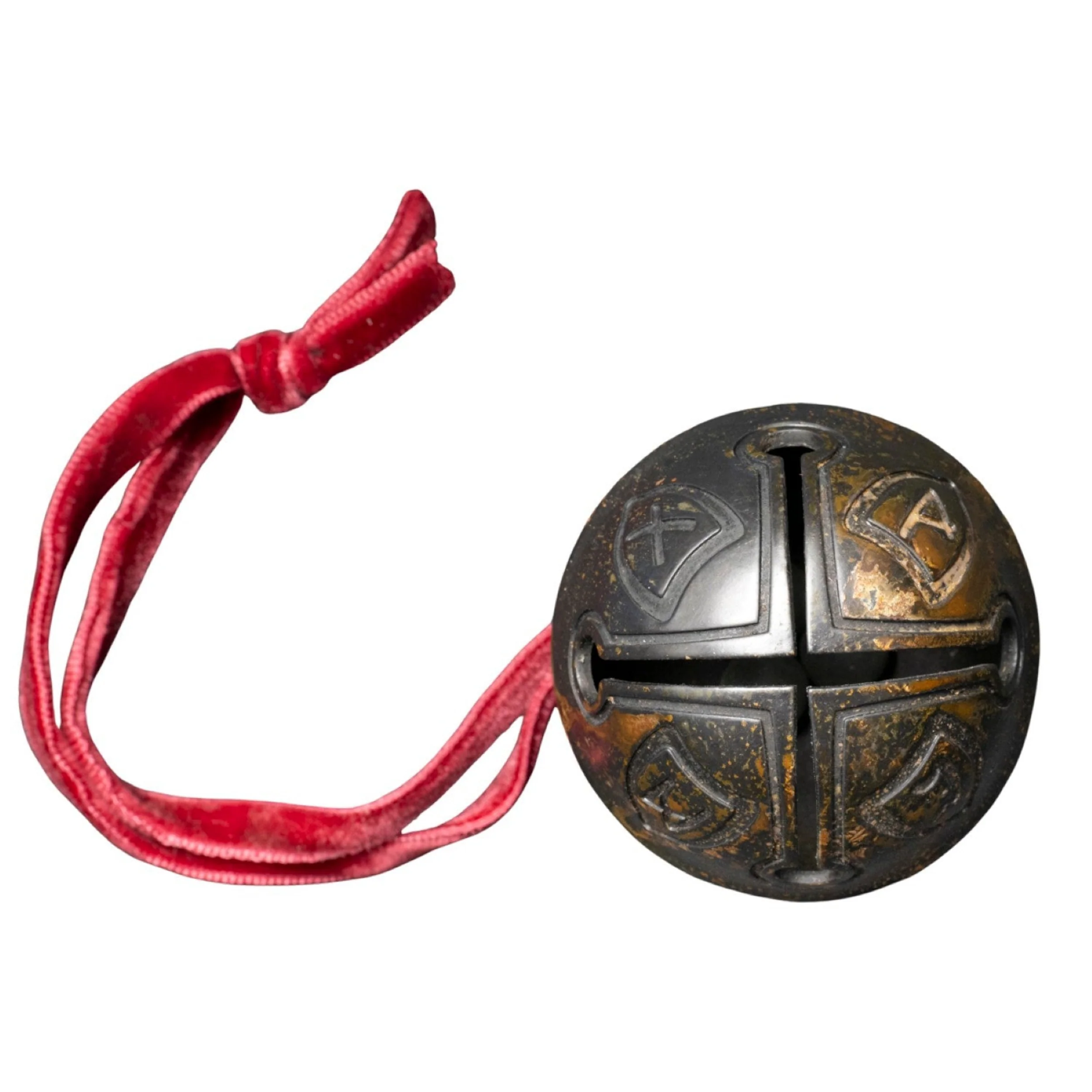 Krampus Bell Cursed Jingle Bell Metal Replica Xmas Ornament w/ Red Bag - Image 2