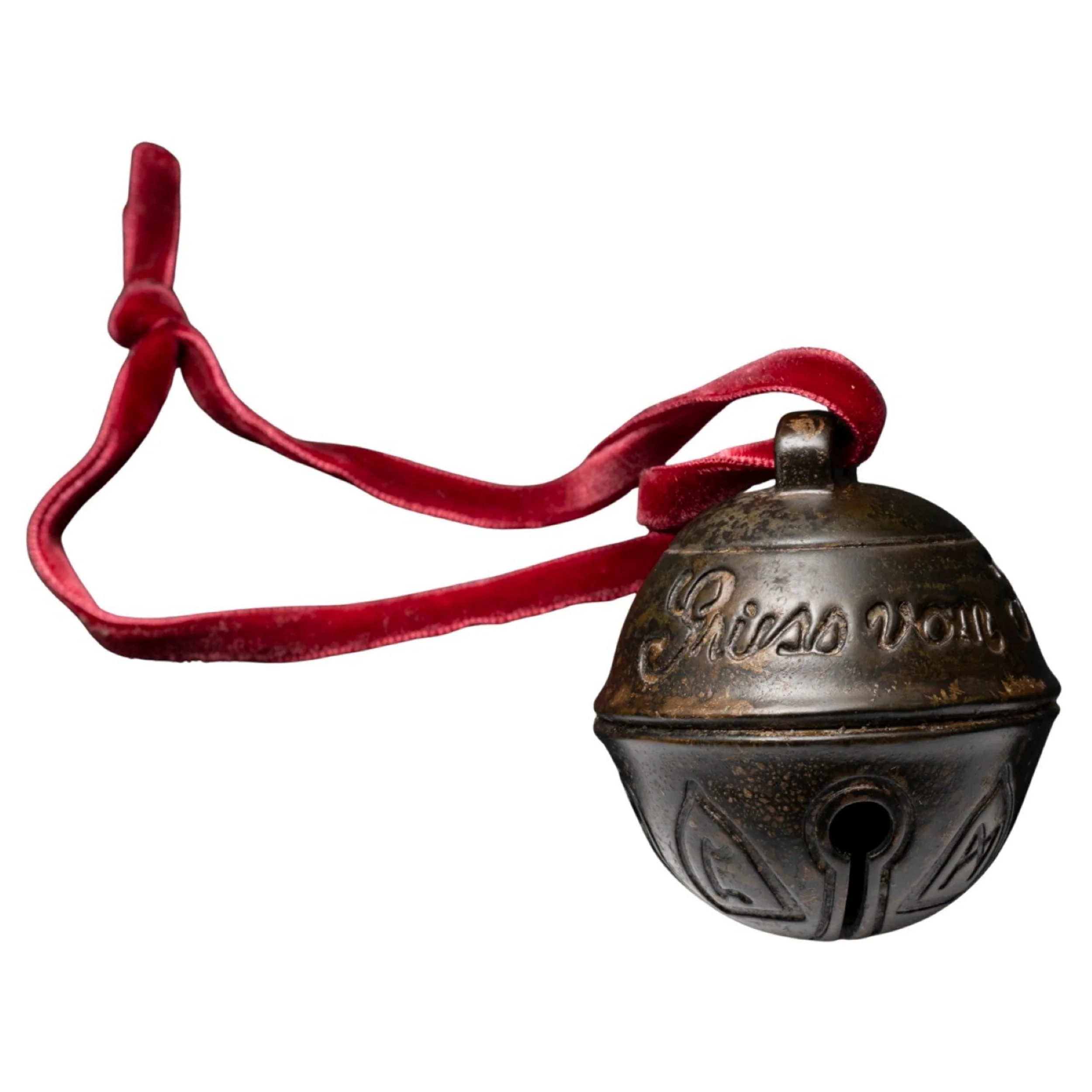 Krampus Bell Cursed Jingle Bell Metal Replica Xmas Ornament w/ Red Bag - Image 4