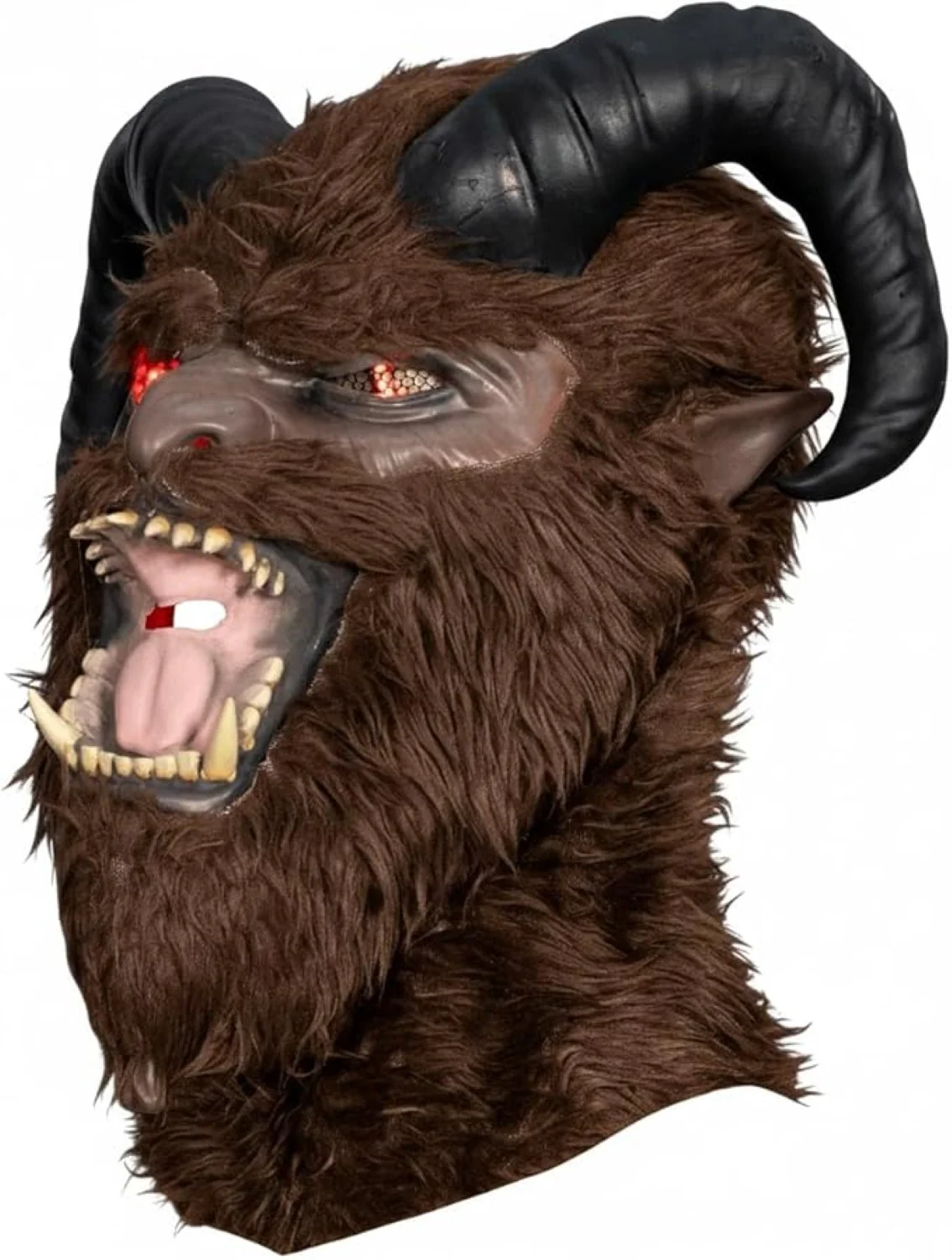 Krampus Scary Santa Claus Light Up Eyes Adult Unisex Halloween Costume Cosplay Mask - Image 2