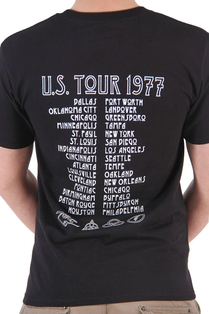 Led Zeppelin 1977 American Tour Black T-shirt - Image 3