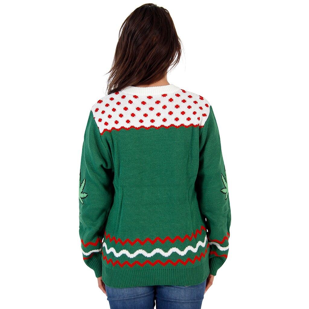 Let's Get Baked Blazed Gingerbread Ugly Christmas Xmas Sweater - Image 3