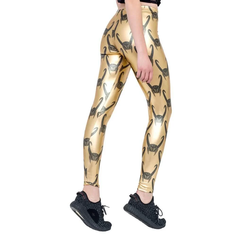 Loki All Over Helmet Print Leggings - Image 2