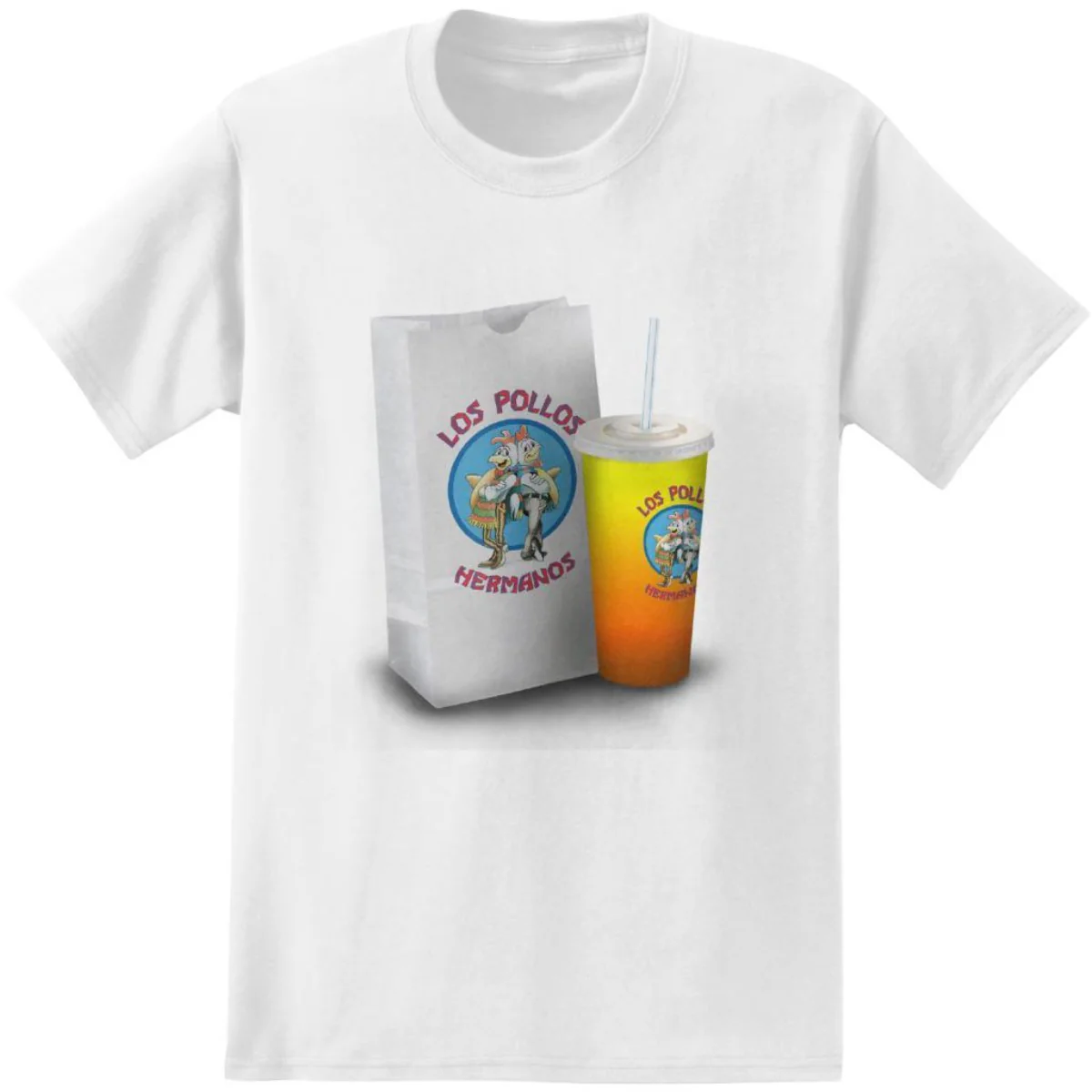 Los Pollos Hermanos Food Bag White T-Shirt