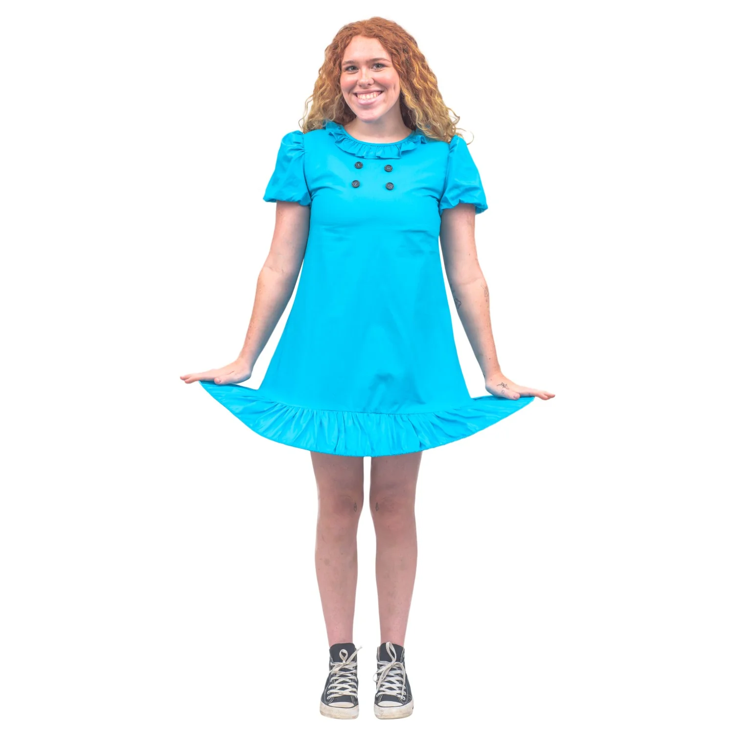 Lucy Blue Dress Women's Halloween Costume Cosplay - Image 4