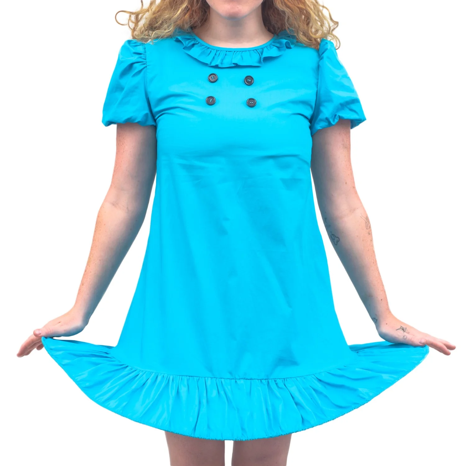 Lucy Blue Dress Women's Halloween Costume Cosplay - Image 8