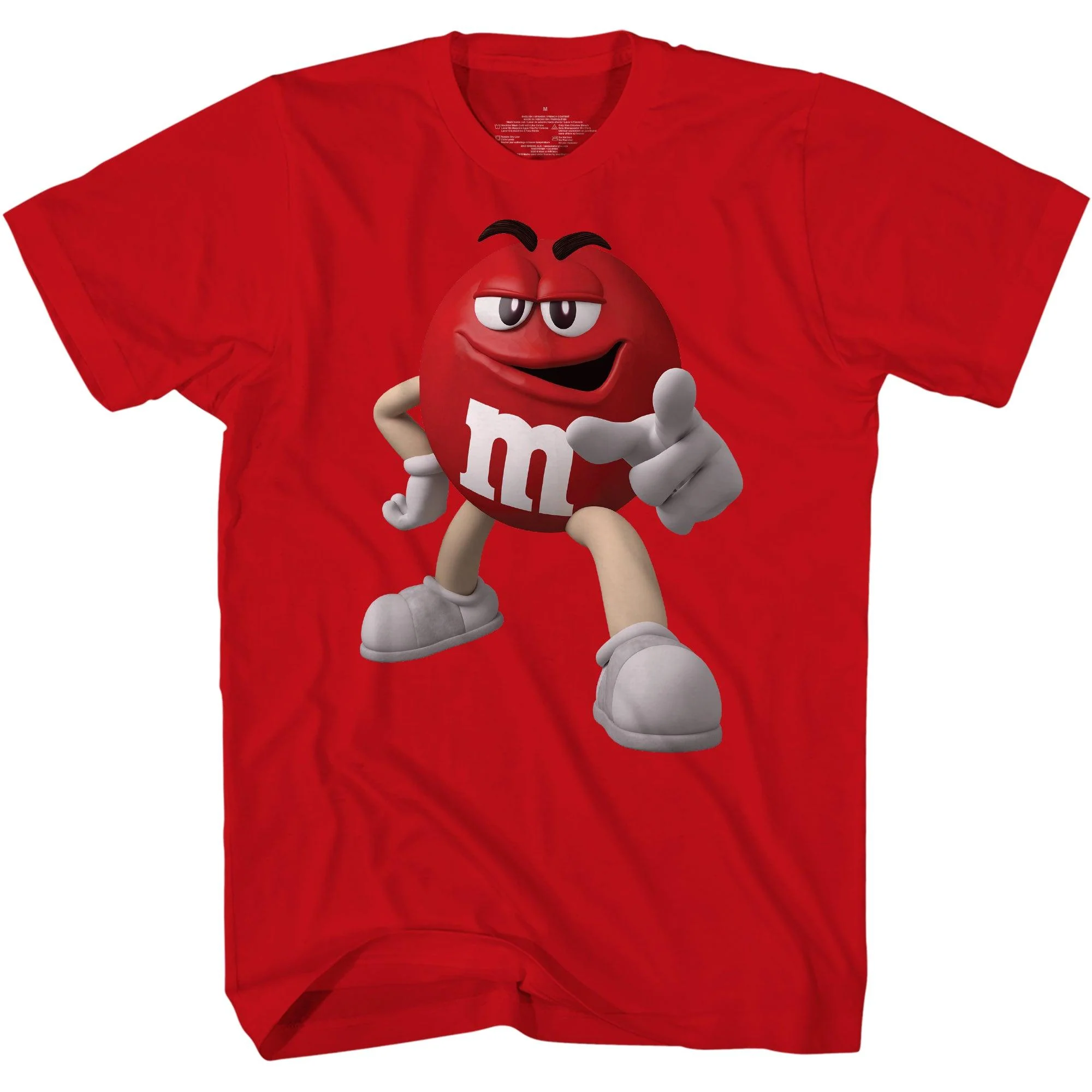 M&M's Candy Character Face Adult T-Shirt - Image 4