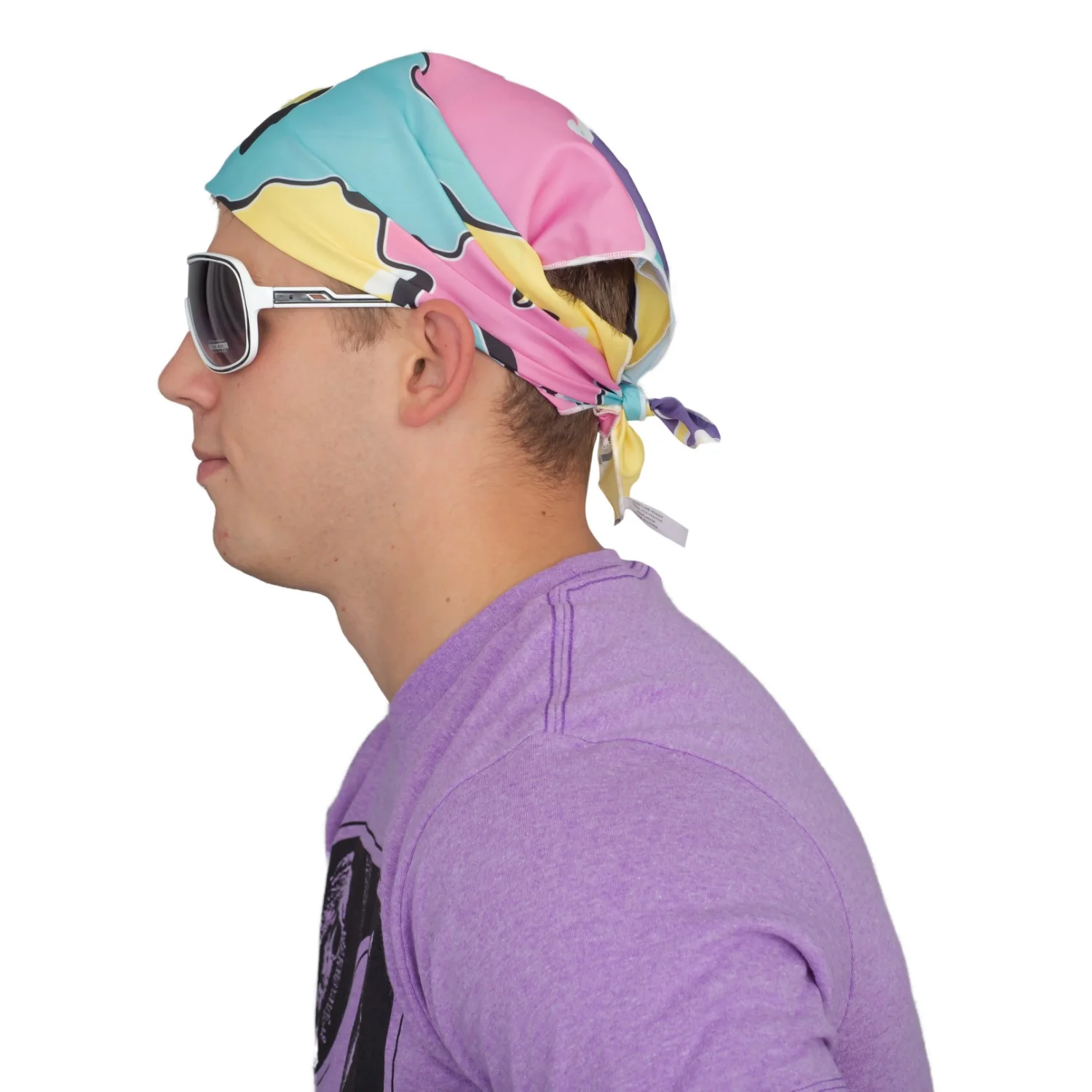 Macho Man T-shirt Bandana and Sunglasses Complete Halloween Cosplay Costume Set - Image 3