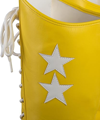 Macho Wrestler Man Madness Halloween Cosplay Costume Yellow Boots - Image 4