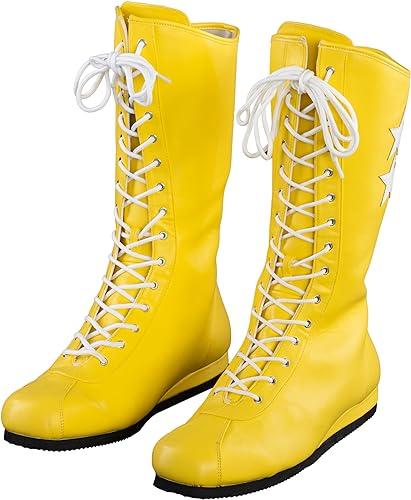 Macho Wrestler Man Madness Halloween Cosplay Costume Yellow Boots - Image 6