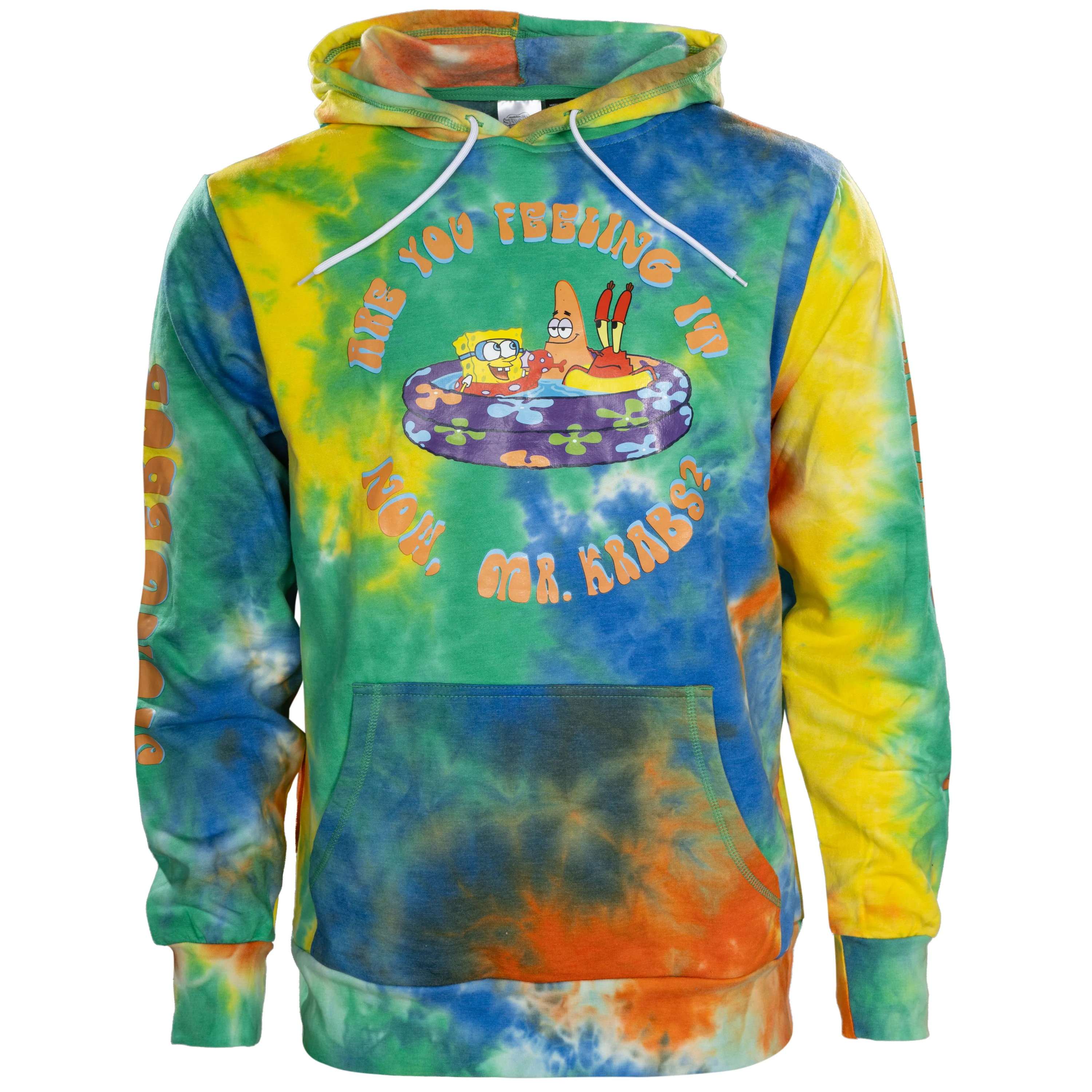 Mad Engine Spongebob Squarepants Patrick Mr. Krabs Pool Tie Dye Mens Hoodie - Image 14