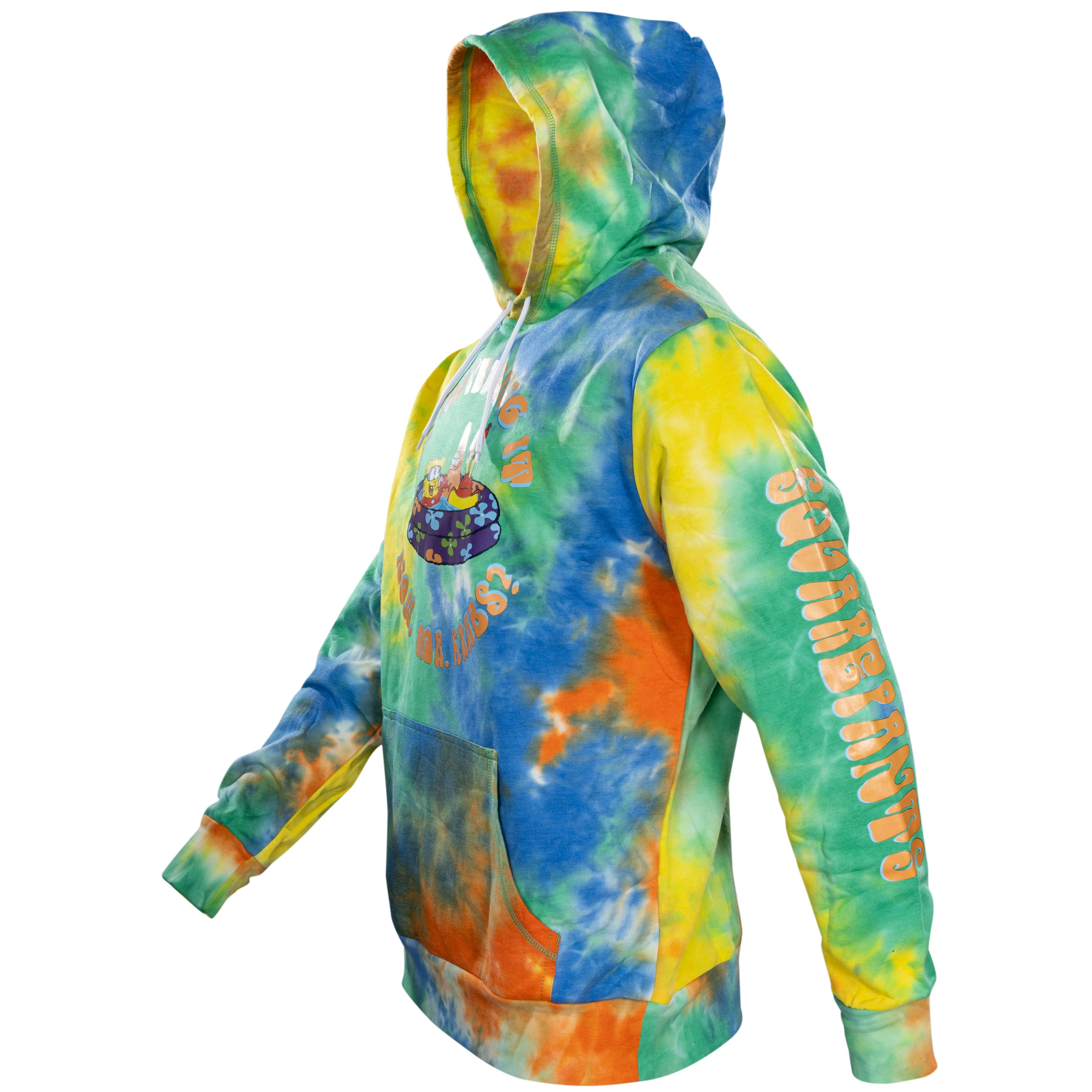 Mad Engine Spongebob Squarepants Patrick Mr. Krabs Pool Tie Dye Mens Hoodie - Image 6