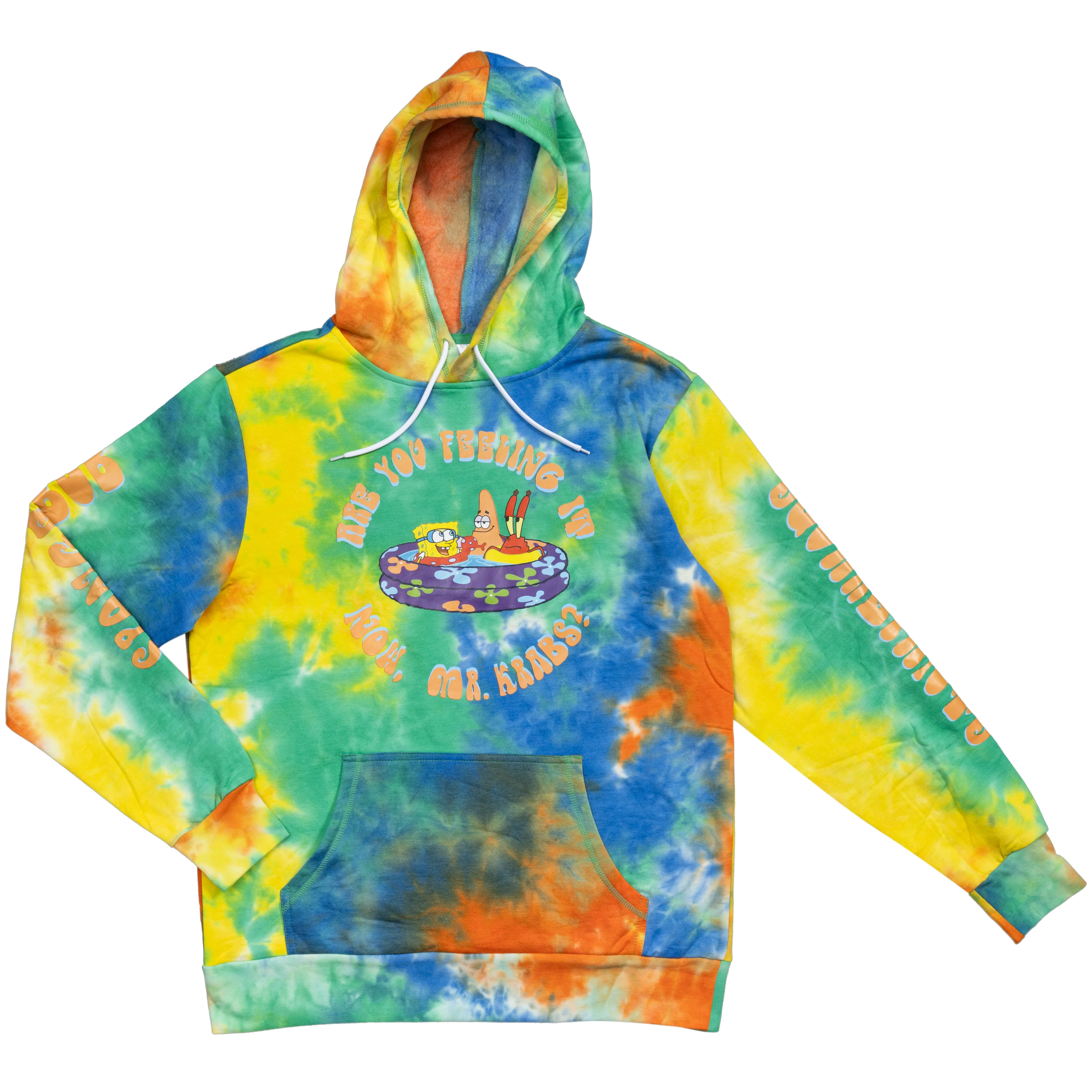 Mad Engine Spongebob Squarepants Patrick Mr. Krabs Pool Tie Dye Mens Hoodie - Image 7