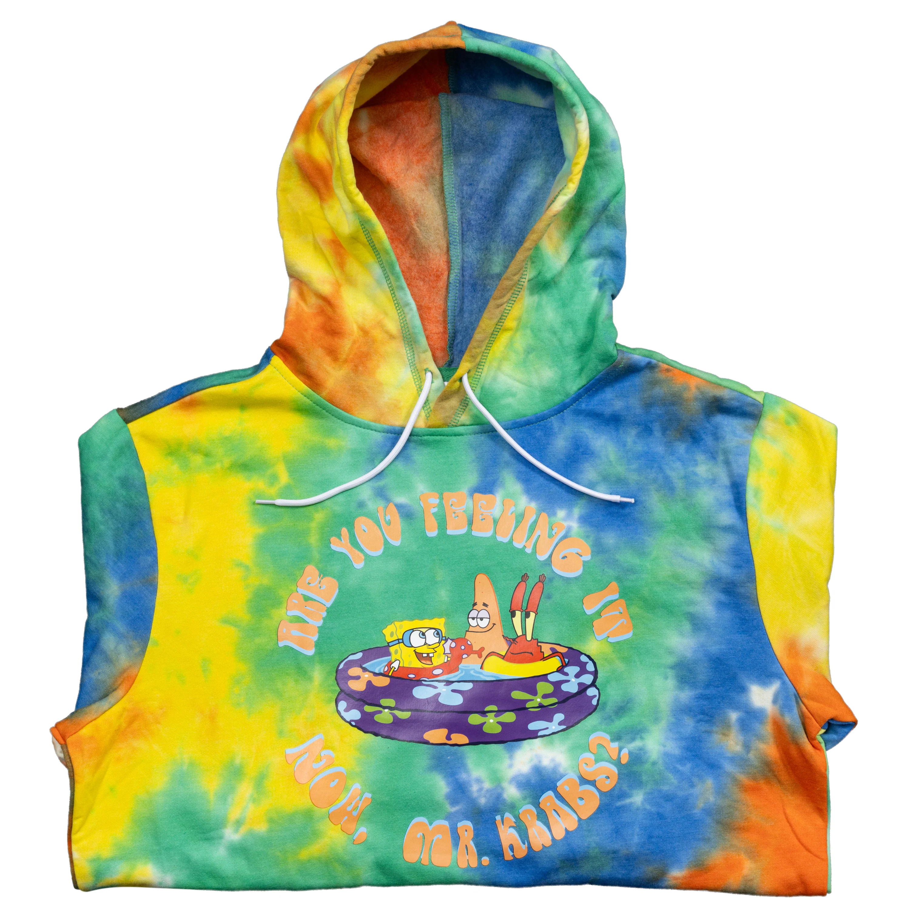 Mad Engine Spongebob Squarepants Patrick Mr. Krabs Pool Tie Dye Mens Hoodie - Image 8