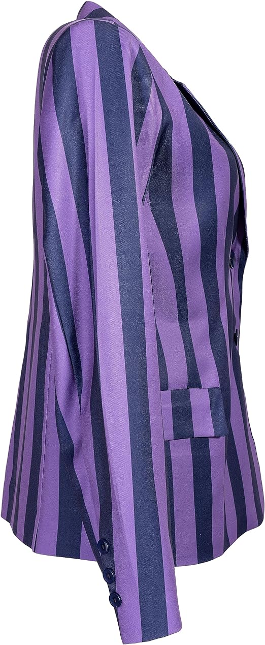 Mad Engine Wednesday Addams Purple Blazer Jacket School - Image 2