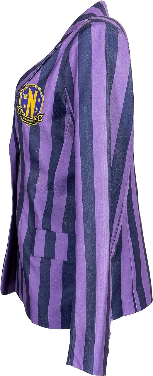Mad Engine Wednesday Addams Purple Blazer Jacket School - Image 4