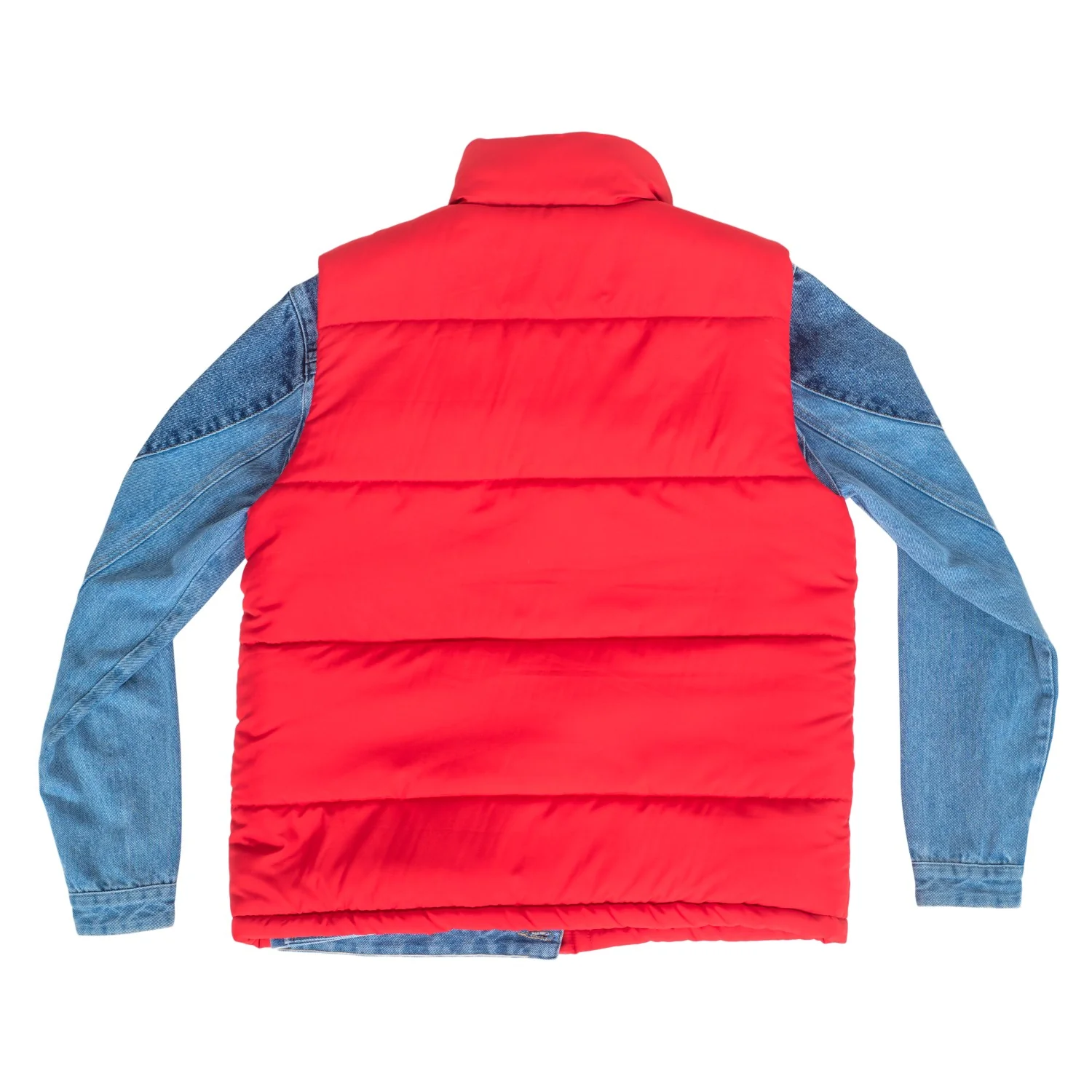 Marty McFly Denim Shirt and Red Puffy Vest Halloween Costume Cosplay - Image 7