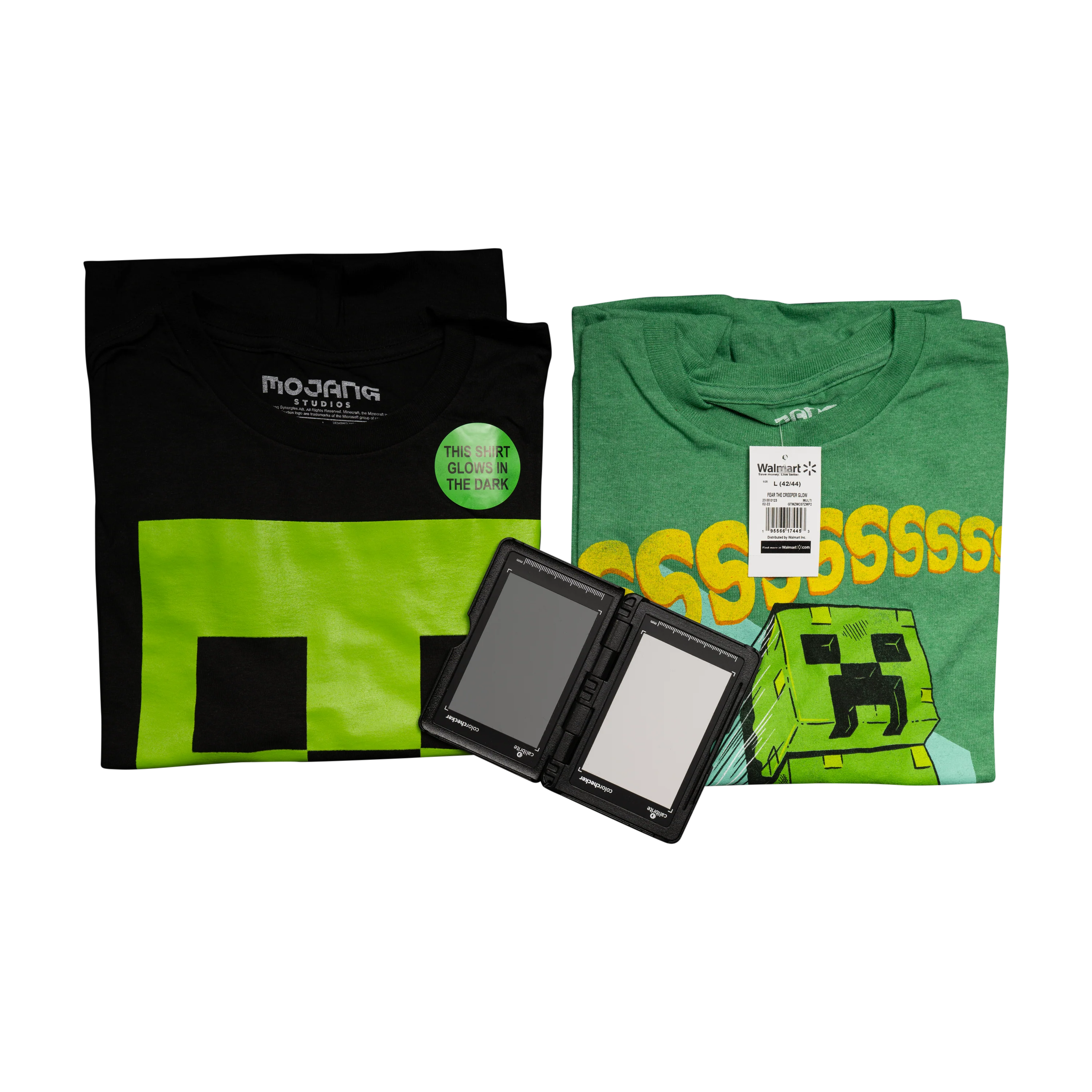 Men's Minecraft Fear the Creeper Glow in Dark 2 Piece Set T-shirt