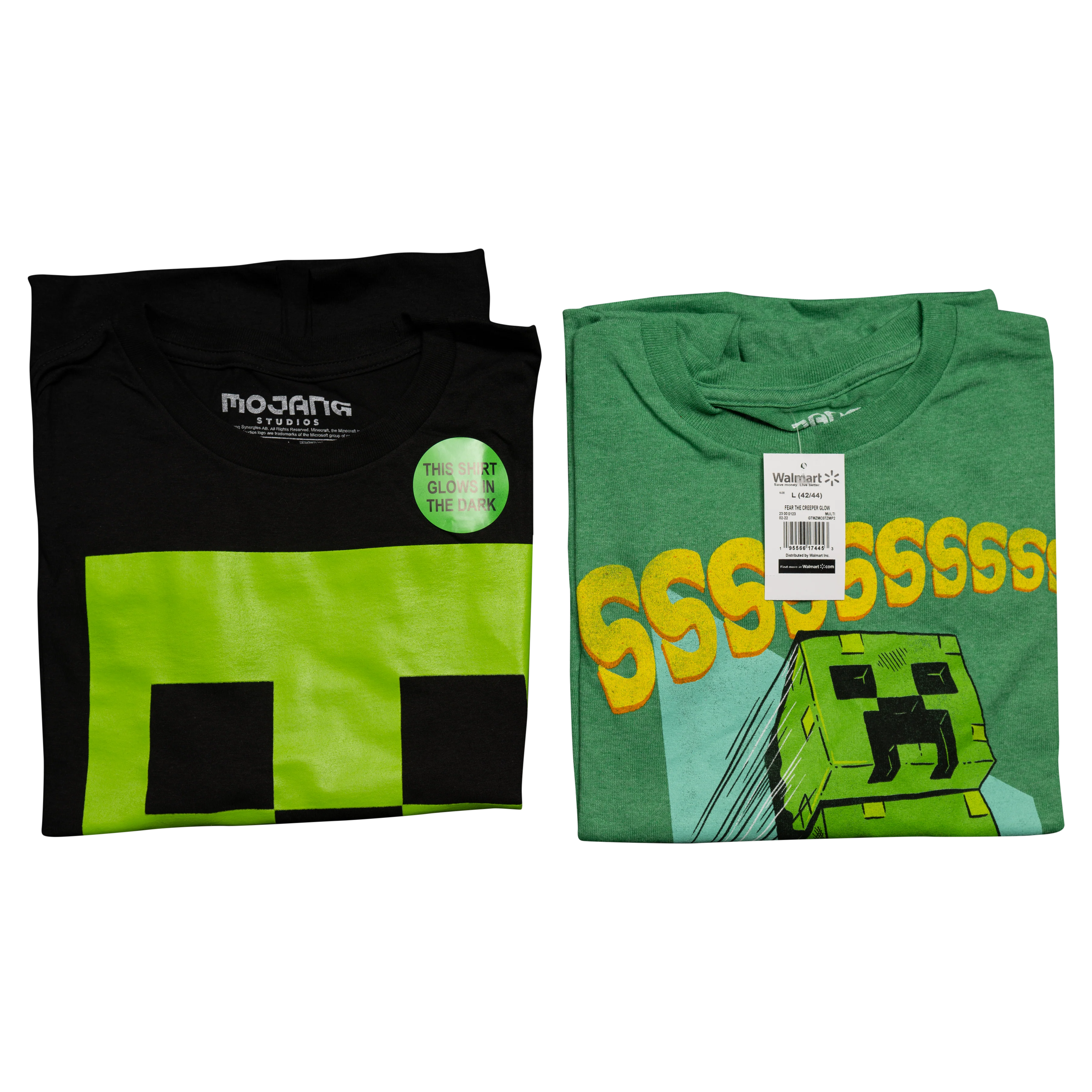 Men's Minecraft Fear the Creeper Glow in Dark 2 Piece Set T-shirt - Image 14