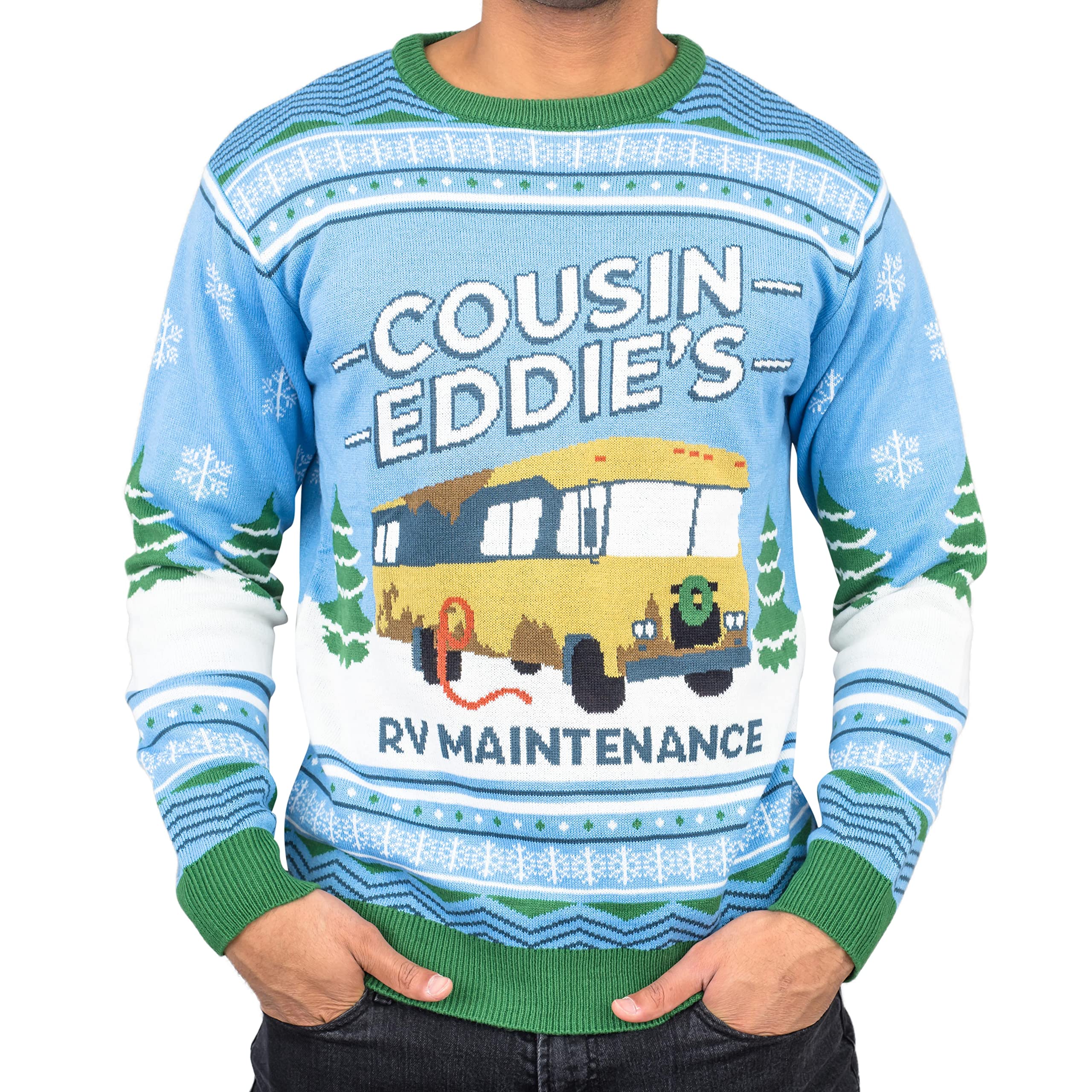 National Lampoon Christmas Vacation Blue Eddies Ugly Christmas Sweater - Image 2