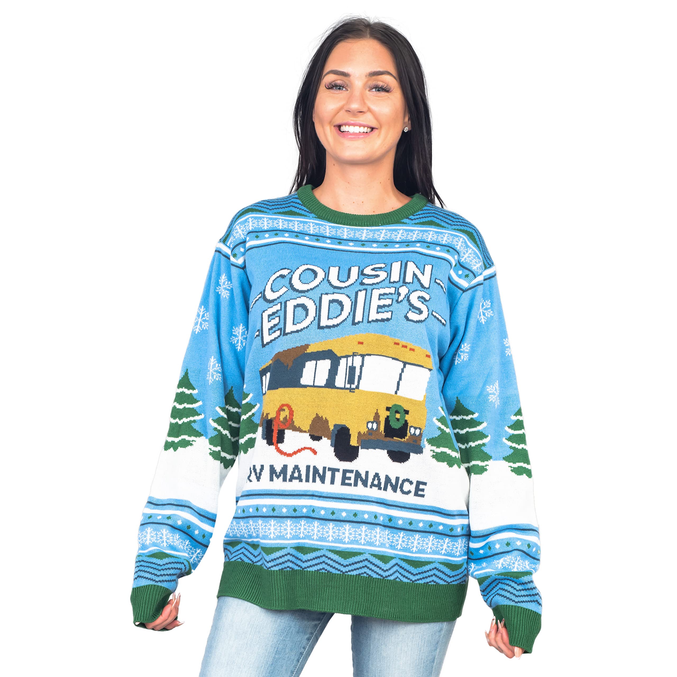 National Lampoon Christmas Vacation Blue Eddies Ugly Christmas Sweater - Image 5