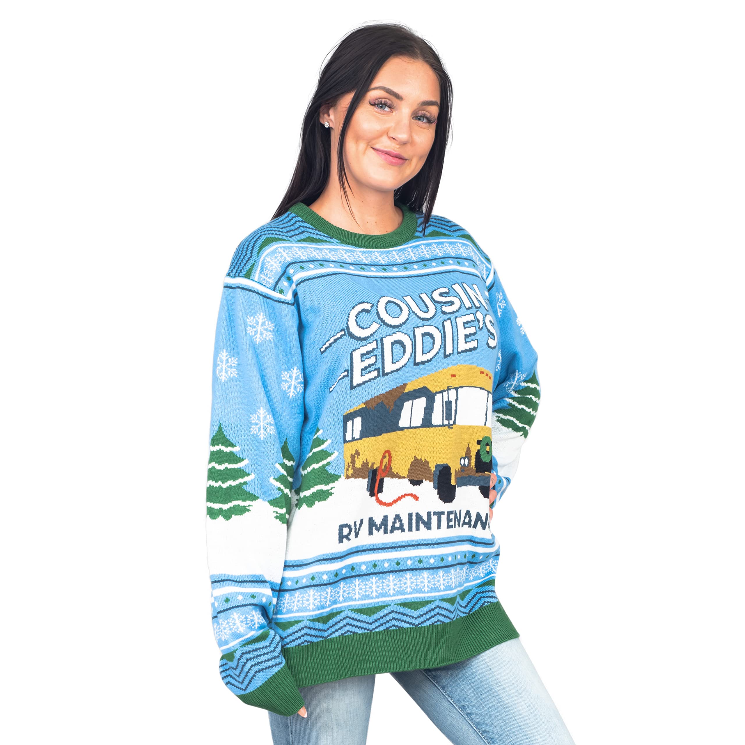 National Lampoon Christmas Vacation Blue Eddies Ugly Christmas Sweater - Image 6