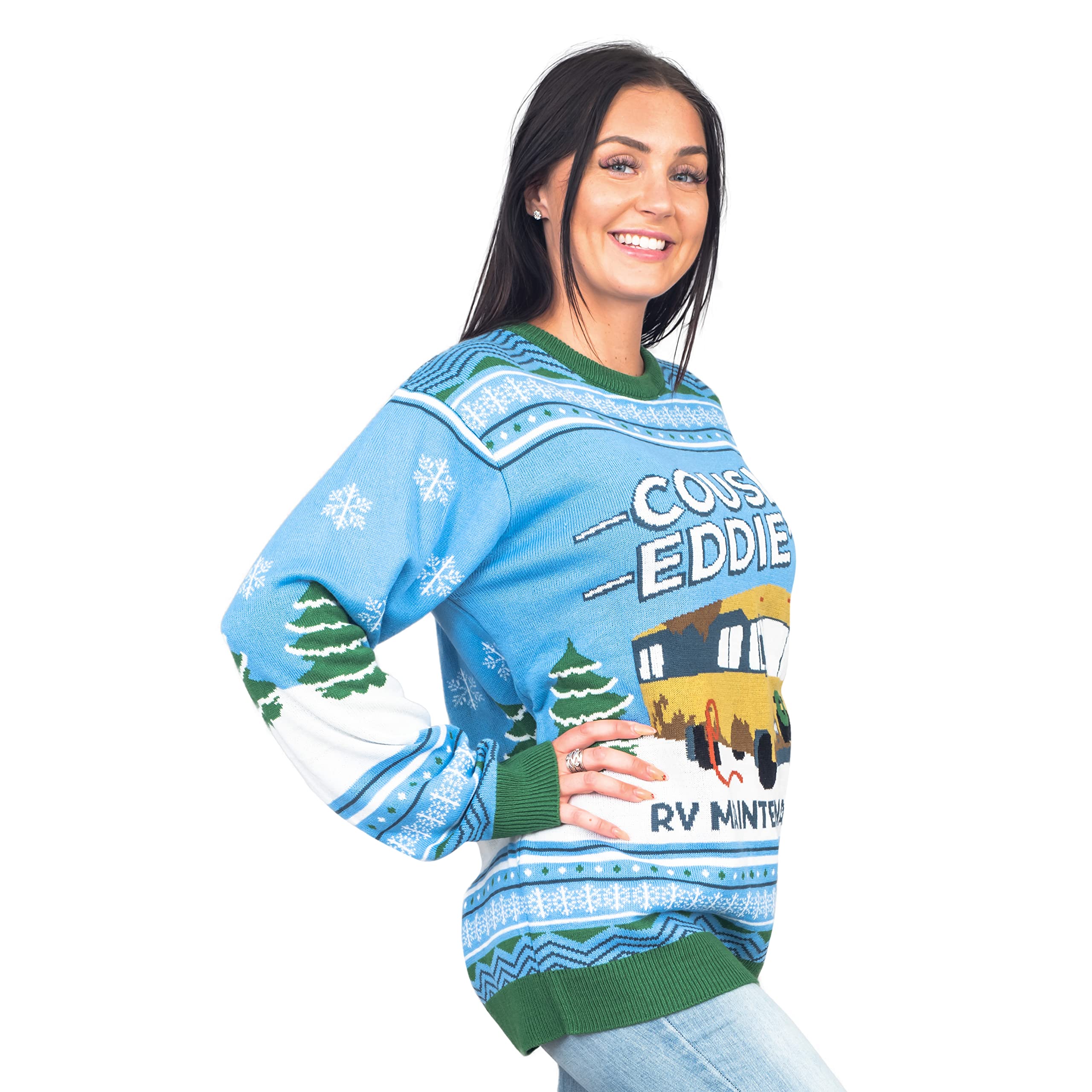 National Lampoon Christmas Vacation Blue Eddies Ugly Christmas Sweater - Image 7